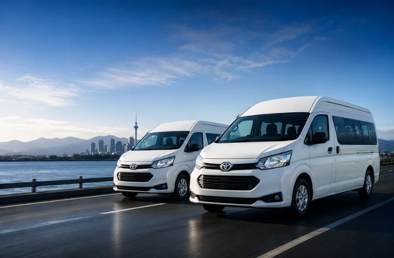 Larger Toyota HiAce for group transport